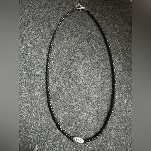 Handmade Black Beaded Choker